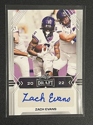 2022 Leaf Draft Auto Zach Evans #BA-ZE1 Auto Los Angeles Rams Ole Miss