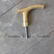 Victorian Handle Antique Brass Wooden Vintage Style Walking Stick Cane Designer