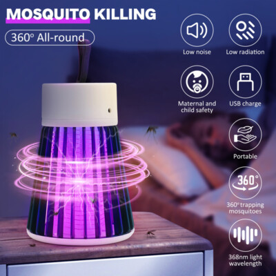 Lámpara Antimosquitos LED De Exterior – 4200V, 15W UV, IPX4, Con Luz LED De 9W, Ecológica Y Sin Químicos, Perfecta Para Jardín Y Camping
