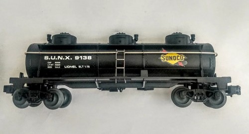 VINTAGE LIONEL O GAUGE SUNOCO 3 DOME TANK CAR 6-9138~WRONG BOX - Picture 2 of 3