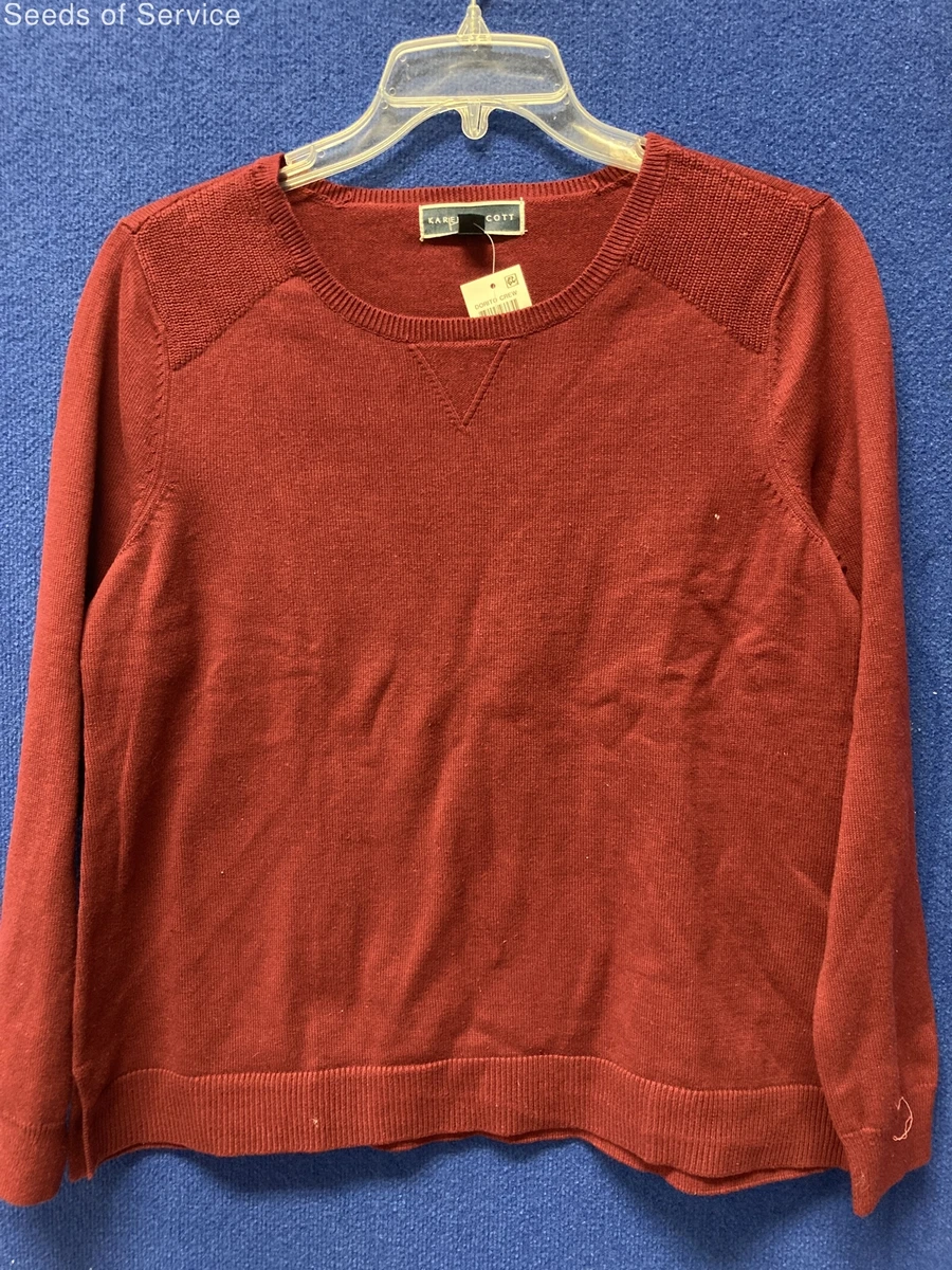 Karen Scott Red Pull over Sweater Womens L | eBay