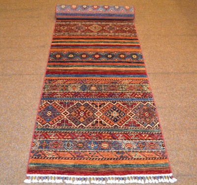 Handgeknüpfter Orientteppich Ariana aus Afghanistan Nr.78338  317x83cm