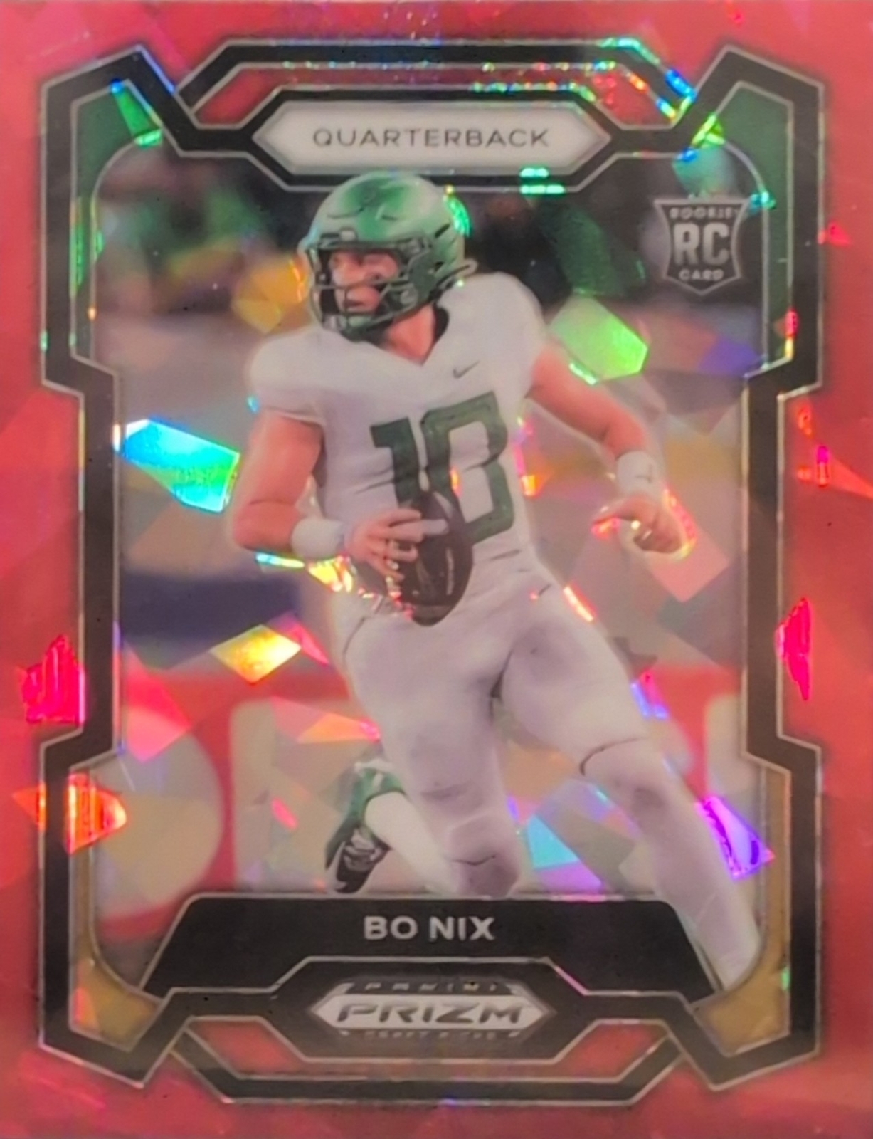 2024 Panini Prizm Draft Picks #105 Bo Nix Red Ice Prizms