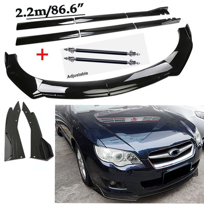 Front Bumper Lip Spoiler Splitter Body Kit+Side Skirt For Subaru Legacy GT