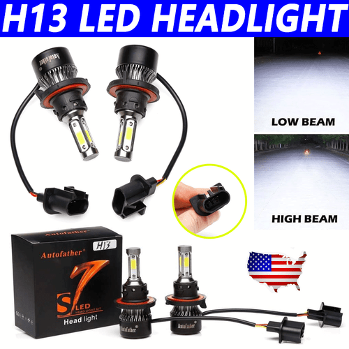 2X H13 9008 LED Headlight Super Bright Bulbs Kit 270000LM White Hi-Lo Beam 6500K