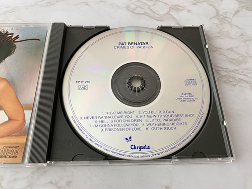 Pat Benatar Crimes Of Passion CD Chrysalis D 101775 Hit Me With Your Best Shot - Picture 2 of 4