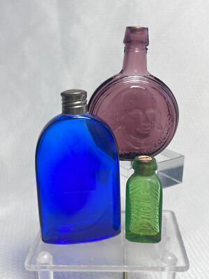 Bourjois James Madison Liquor 3 In 1 Oil Sample Colorful Glass Bottles Lot Of 3