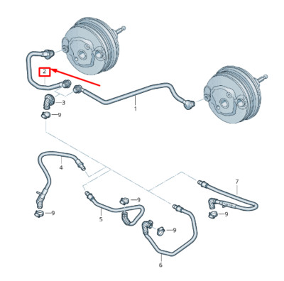 NEU AUDI Q5 8R UNTERDRUCKROHR MIT RÜCKSCHLAGVENTIL RHD 8R2611931A ORIGINAL