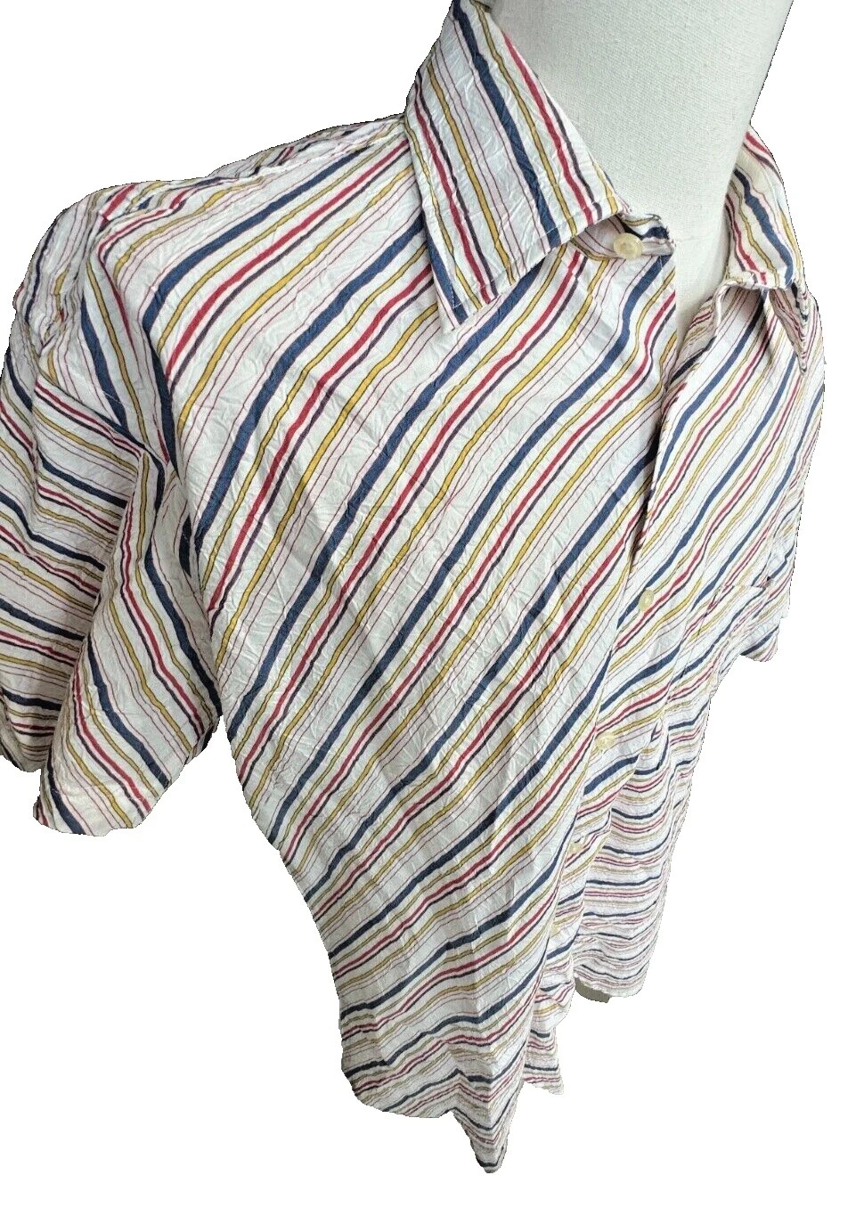 Botón informal a rayas de algodón Esprit-Down Shirts for Men