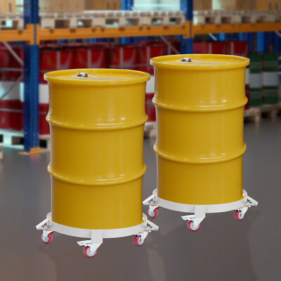 55Gal Heavy Duty Drum Dolly 1200lbs 2-Roll Barrel Dolly Cart Drum Caddy Cart