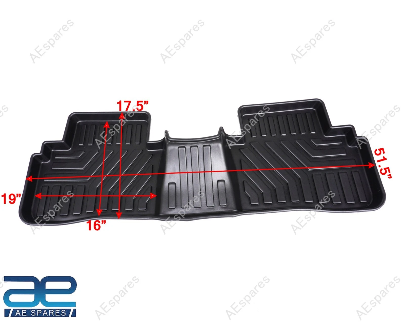 Car Floor Foot Mat Hard PVC Set of 3 Black For Hyundai Creta 2020 view 2