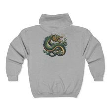 Dragon Design Unisex Hoodie, Cozy Sweatshirt, Casual Wear, Gift for Him,