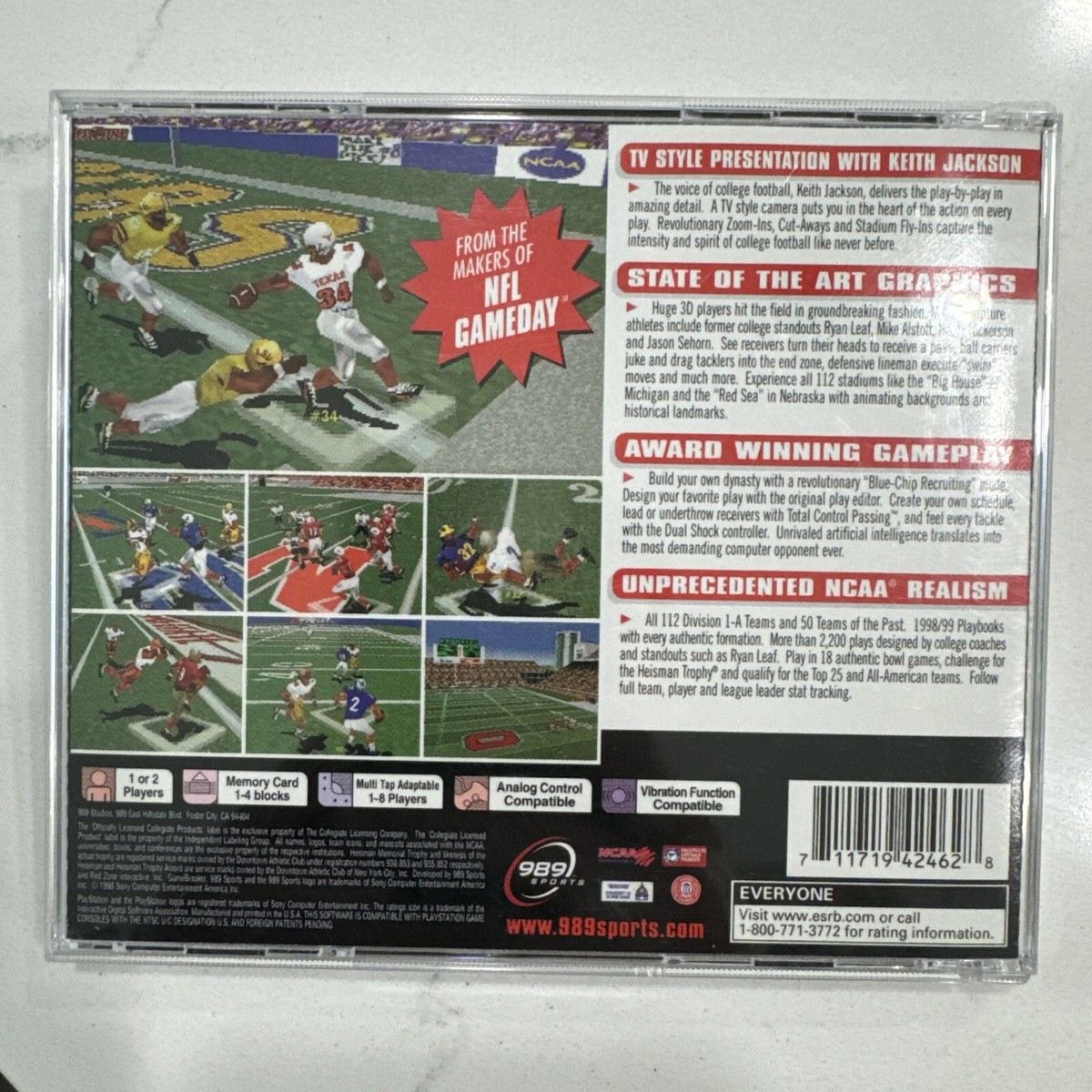 NCAA Gamebreaker 99 (Playstation 1) PS1 CIB Complete CIB