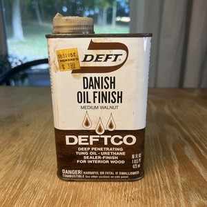 DEFT Danish Oil Finish, Medium Walnut, 1 Pint  Deftco Tung Oil Sealer Vintage