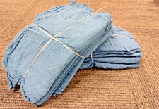 1000 new textile mechanics shop rags towels blue jumbo 14x14 vary
