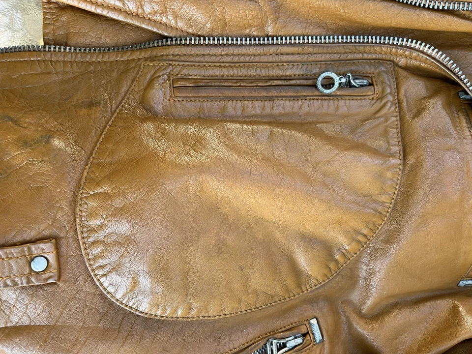 Denim & Leathers By Marc Moto Archival Water Buffalo Leather Biker Jacket Andrew - Image 4 of 4