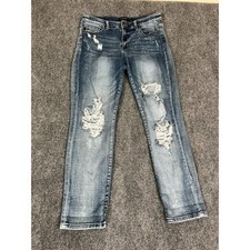 Judy Blue Womens Jeans  Boyfriend Fit Distressed Ripped Stretch Size 11/30
