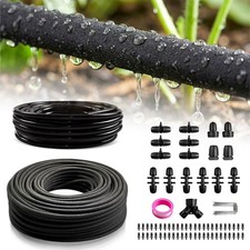 Upgraded 230FT Drip Irrigation System with 1/4" Soaker Hose -Weeping Technolo...