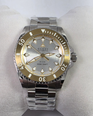 Gucci Dive SWISS Automatic Silver Dial Stainless Steel Men's Watch