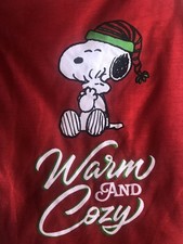 Peanut  s SNOOPY/WOODSTOCK  WARM  COZY  DOG T-SHIRT Sz.MED 12  X 13  NEW FREE SH