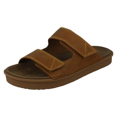Herren Clarks Klettverschluss Riemen Freizeit Sommer Sandalen, Litton Riemen
