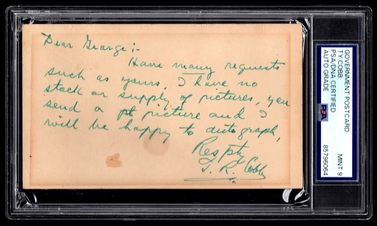 ty cobb autograph products for sale | eBay