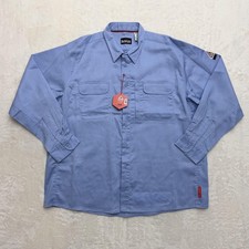 Bulwark FR Shirt Mens 2XL Blue Flame Resistant IQ Series Button Up Workwear