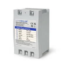 Single Phase to 3 Phase Converter, LyteSolar 10HP Digital Phase Shifter, 23A ...