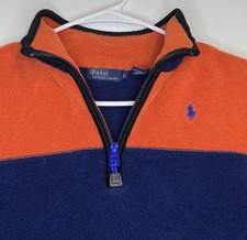 Polo Ralph Lauren Sweater Mens Large Quarter Zip Pullover Vintage Logo