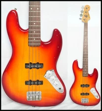 Grass Roots by ESP G-JB-55R Cherry Sunburst Jazz Bass, Excellent Condition