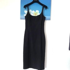 D&G Dress Size 38 Stylish Black Sleeveless Slim Fit Non-Functioning