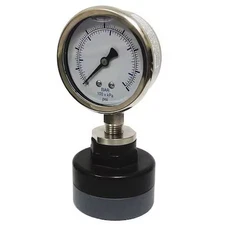 Kodiak Controls Kc301l25100/Plds-Pvc-T12 Pressure Gauge With Diaphragm Seal, 0