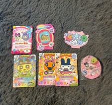 Tamagotchi Mametchi Gotchi Rare Acrylic Slide Mirror Sticker Set 7pc,