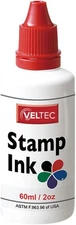 Veltec S-81 Premium Stamp Refill Ink for Self-Inking and Rubber Red 