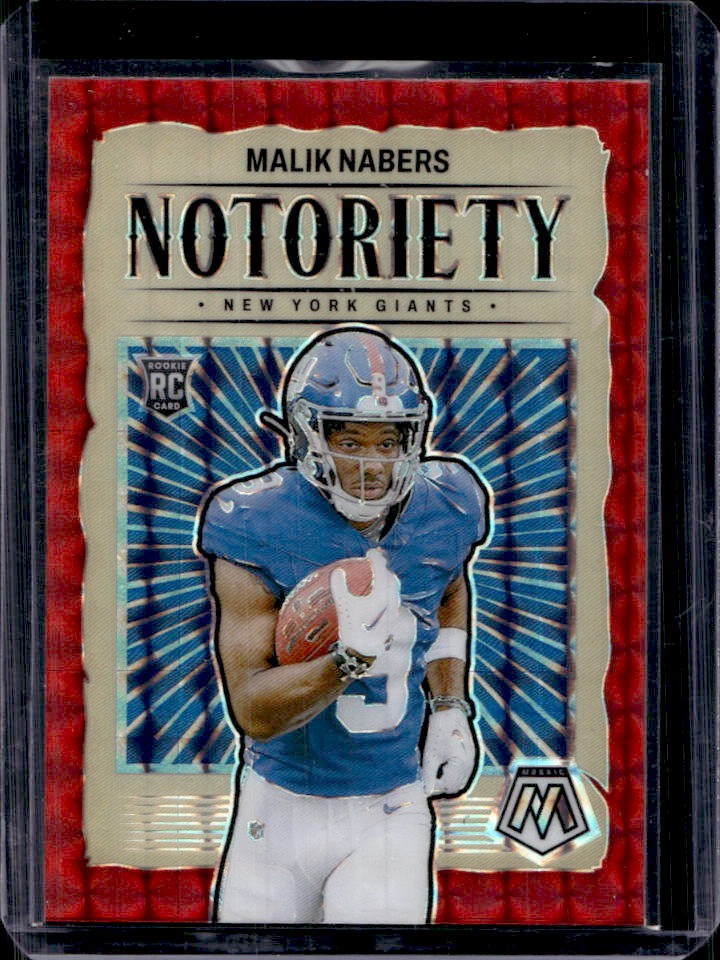 2024 Mosaic Malik Nabers Notoriety RC Red Rookie #23 Giants