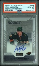 2020 O-Pee-Chee Platinum Rookie Autographs #RKK Kirill Kaprizov PSA 10 RC Auto
