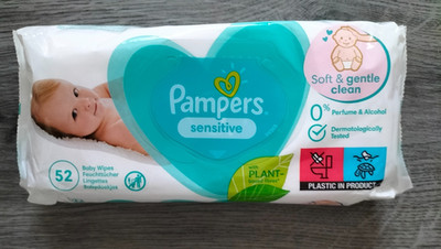 Pampers Sensitive Baby-Feuchttücher, 52 Feuchttücher