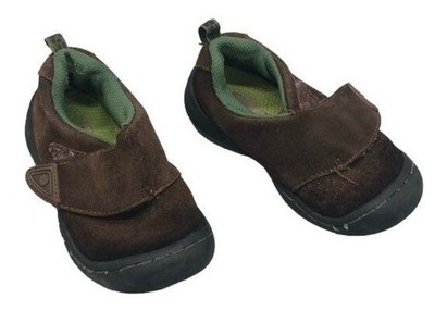 TamBu kd brown hook & loop shoes kids size 9 READ
