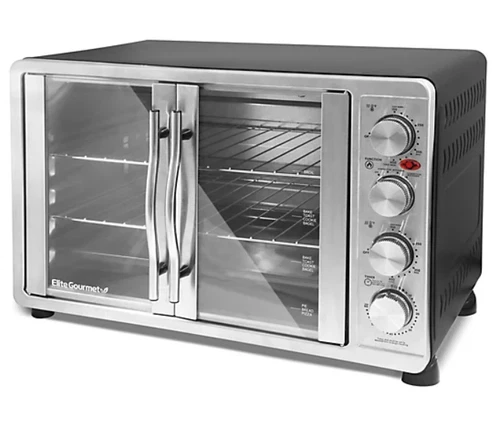 Elite Gourmet Double Door Oven with Rotisserieand Convection