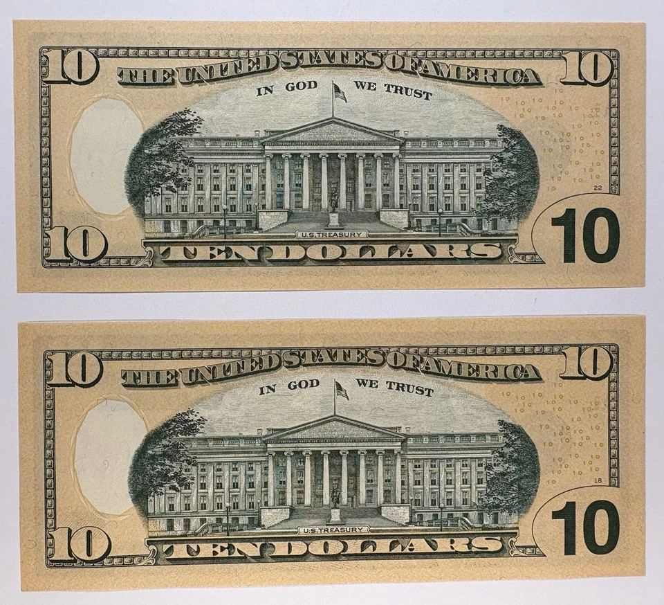 2004A $10 Legal Tender: 2x Sequential Star Notes - Uncirculated & Low Serial - Image 2 of 4