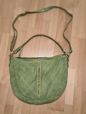 Handtasche Leder Tasche Nieten grün bunt Taschendieb