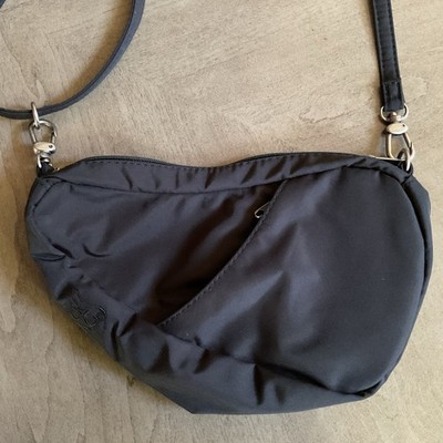 AmeriBag Healthy Back Bag Mini Crossbody Baglett Black Nylon Adj Strap 10x6 