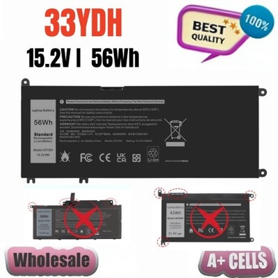  LOT 50X 33YDH Battery for Dell Latitude 3380 3480 3490 3580 3590 Inspiron 7577