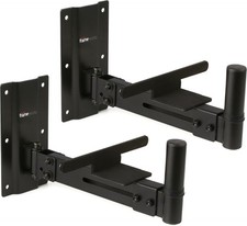 Black Adjustable Wall Mount for Portable Speakers Heavy Duty 100 lbs Capacity
