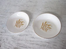 Set of 2 Vintage MCM Dessert/Berry Bowl by Homer Laughlin 22K Gold Wheat Pattern