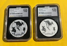 Lot of (2) 2024 P125 Australia S$1 Perth Mint 125th Anniversary NGC MS70 on Both