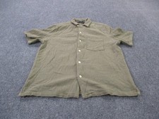 All Saints Shirt Mens L Green Eularia Relaxed Fit Polo Preppy Sport Casual