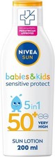 NIVEA SUN Kids Protect & Sensitive Sun Lotion (200ml) Sunscreen with SPF 50+ 42.45 per litre