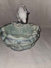Ditmar Urbach Vtg Polar Bear Porcelain Bowl Arctic Sculpture Figurine Tray