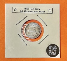 1857 Seated Liberty Half Dime ✦ Historic 19th Century Silver ✦ AG to VG Grade